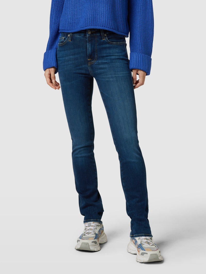 Straight Leg Jeans im 5-Pocket-Design Modell 'KIMMIE' in marineblau