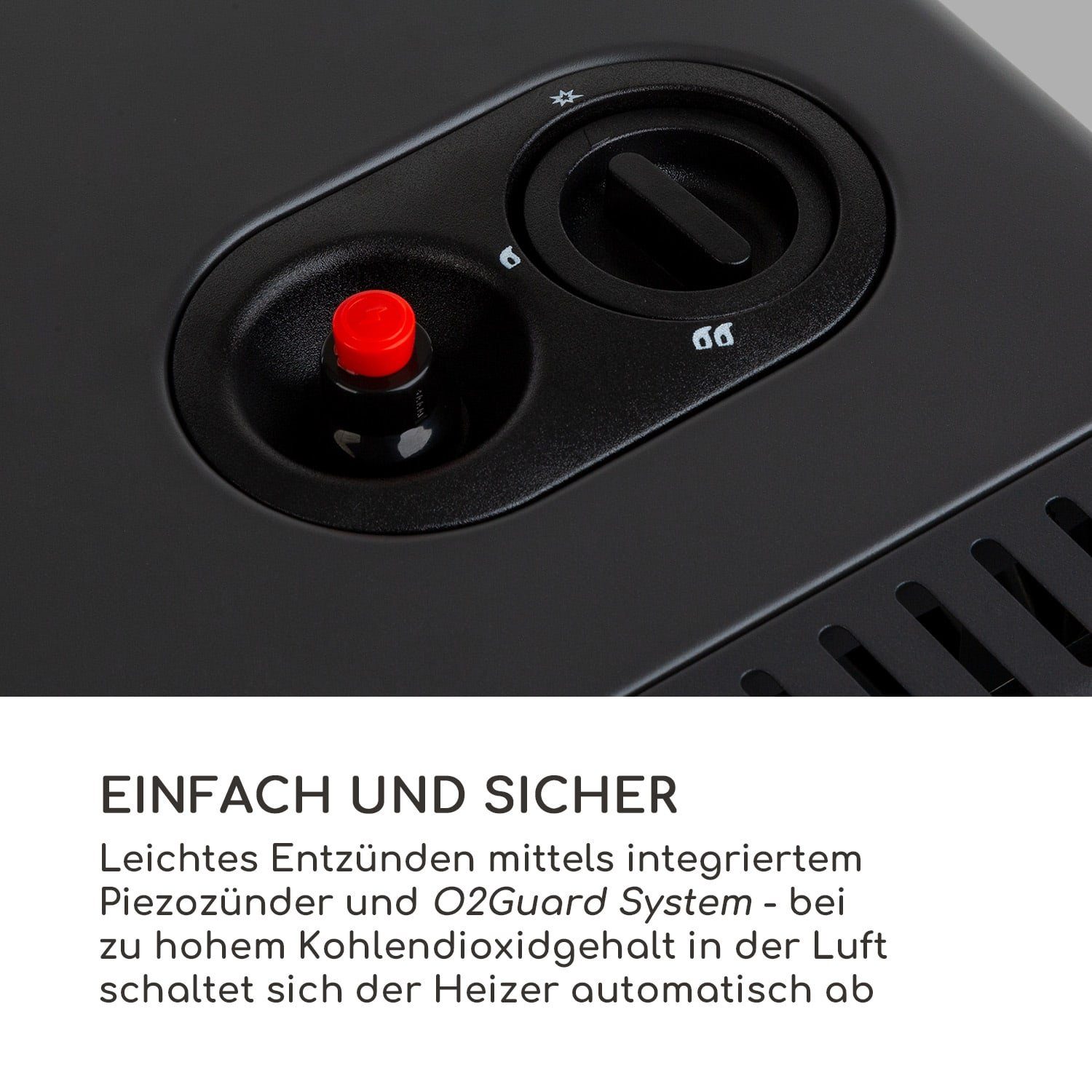 blumfeldt Heizkörper Andora Flame, elektrische Gasheizgerät terrassenheizstrahler Outdoor