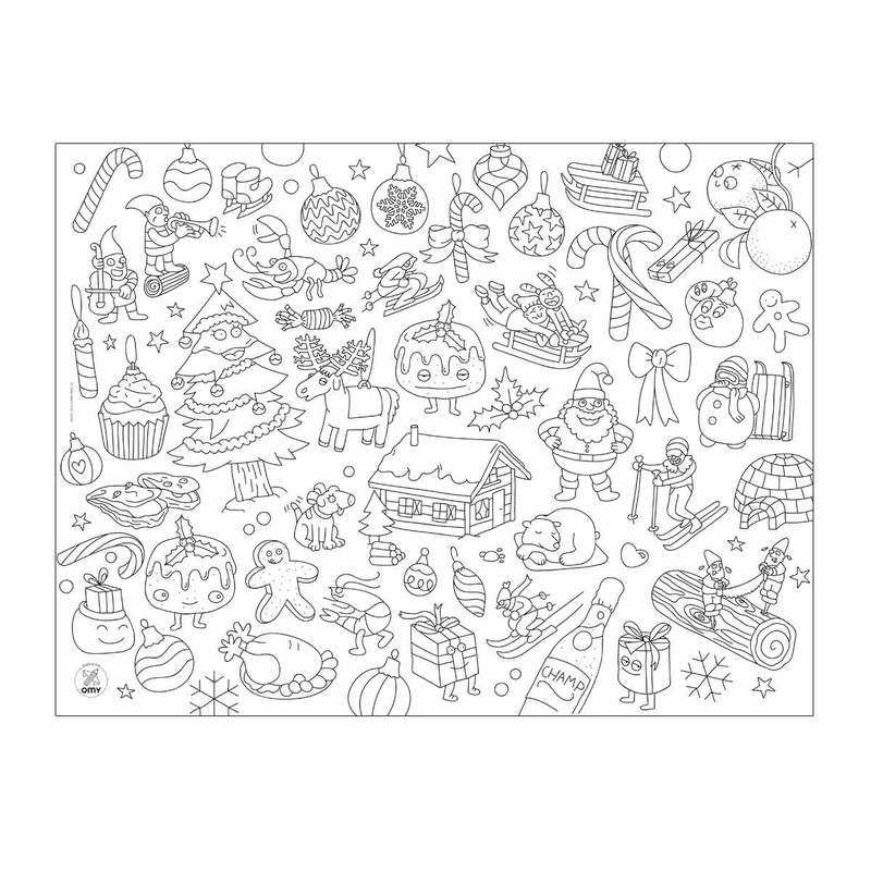 Sets de table à colorier Noël - OMY