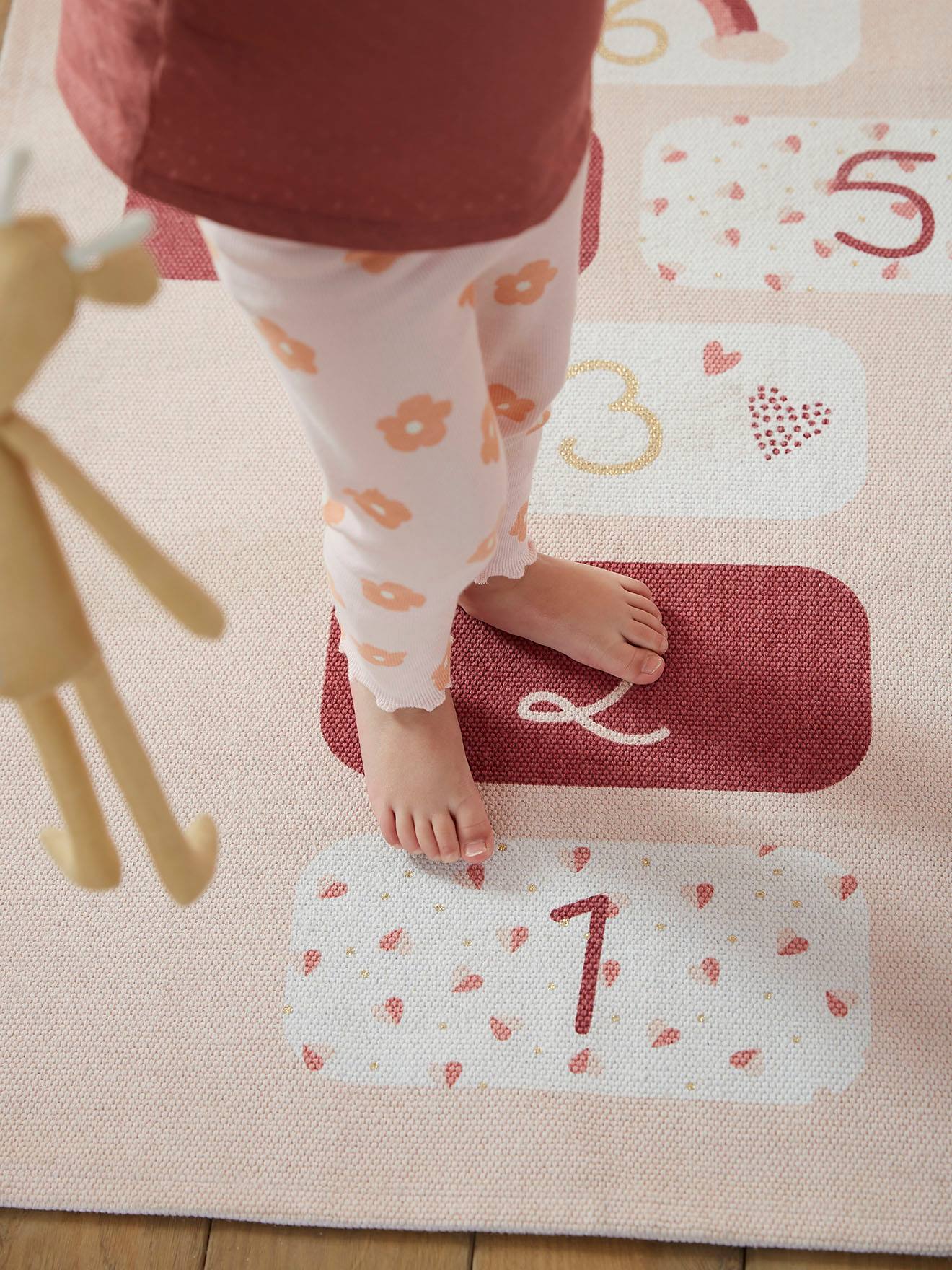 Tapis marelle Licorne rose