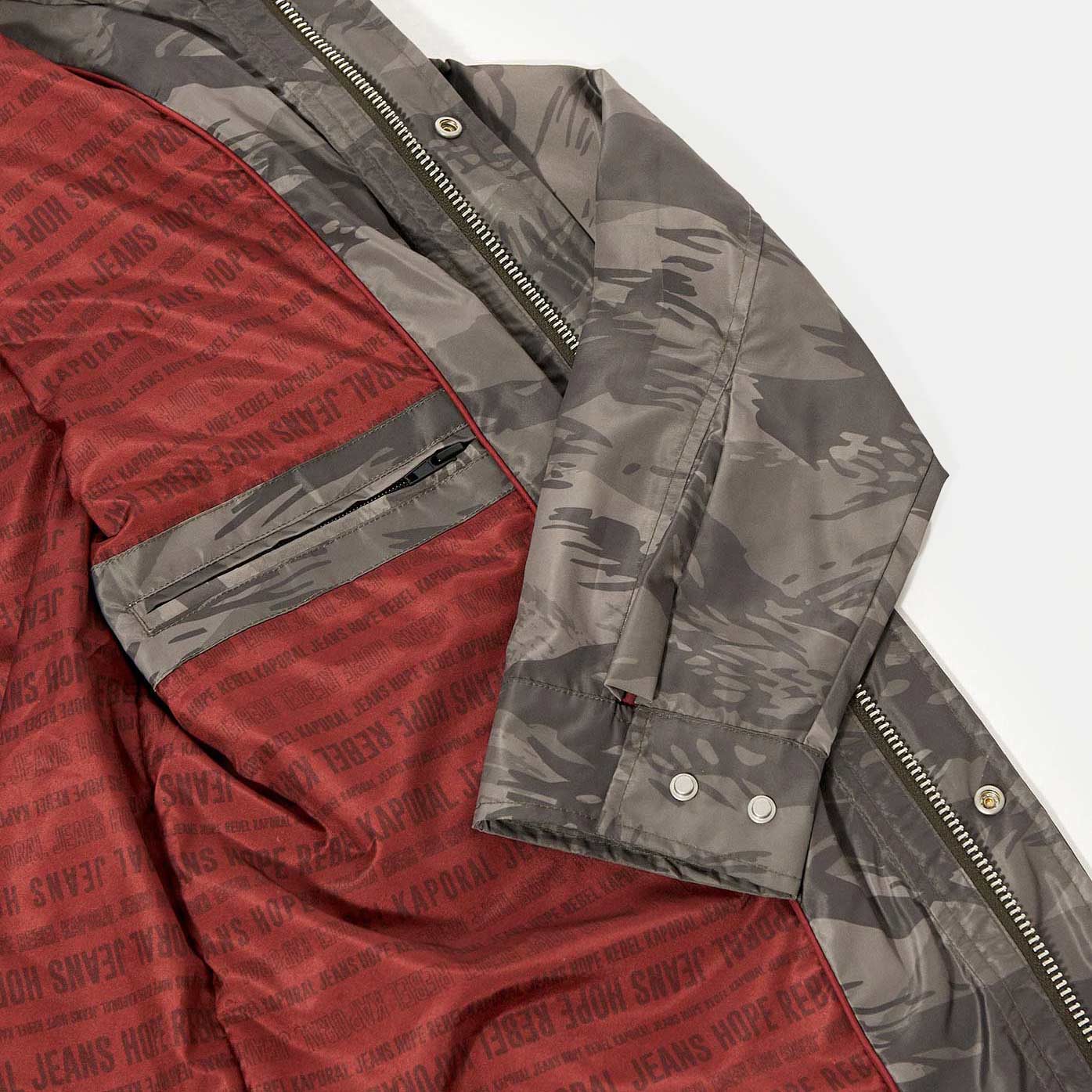 VITOR  Veste camouflage kaki Homme en 100% polyester recylé