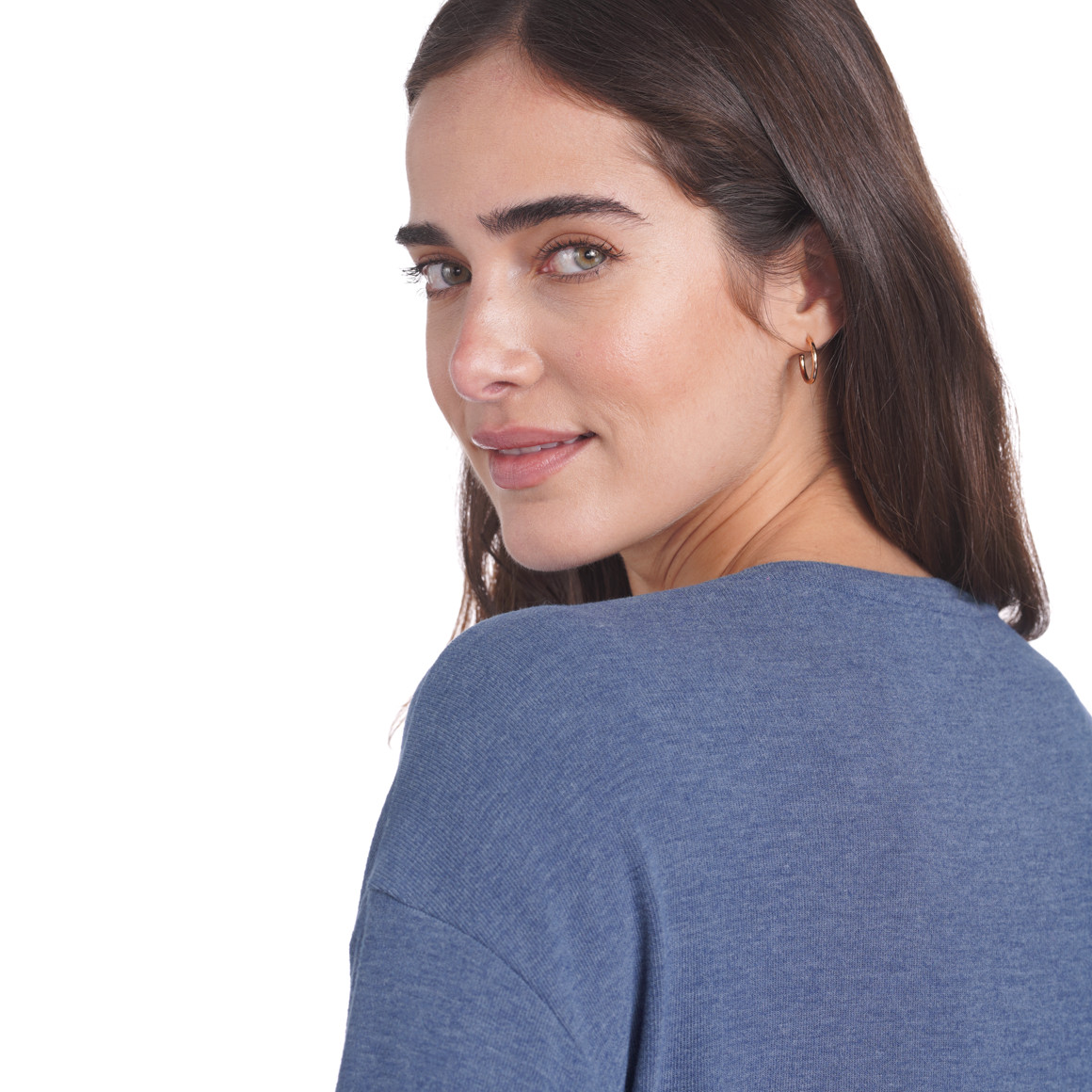 Damen Langarmshirt mit Message-Print
