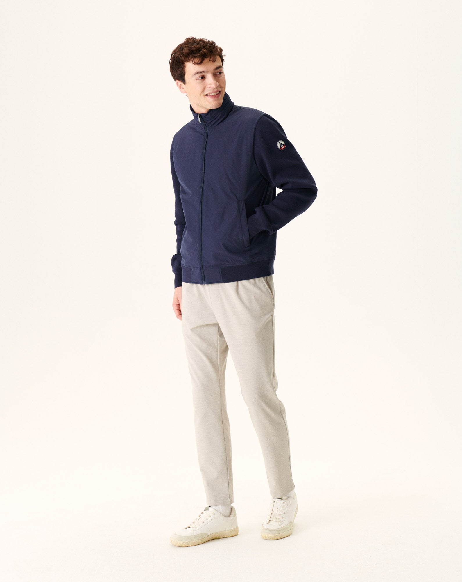 Veste à capuche bi-matière Marine Bardenas