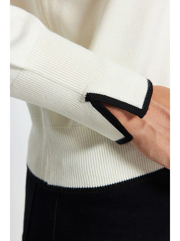 trendyol Cardigan in Creme/ Schwarz günstig kaufen