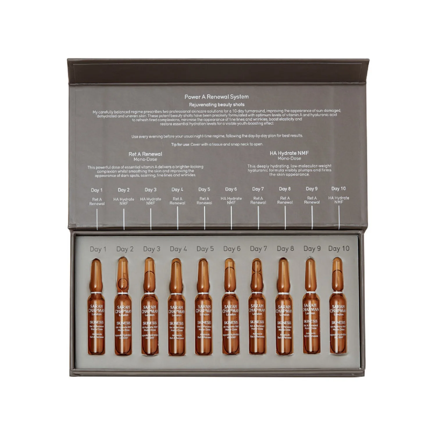 Séruns e Boosters Skinesis Power A Renewal System - Ampolas faciais antirrugas