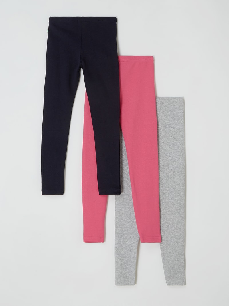 Leggings im 3er-Pack in pink