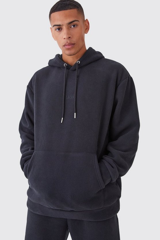 Oversize Man Hoodie aus Microfleece