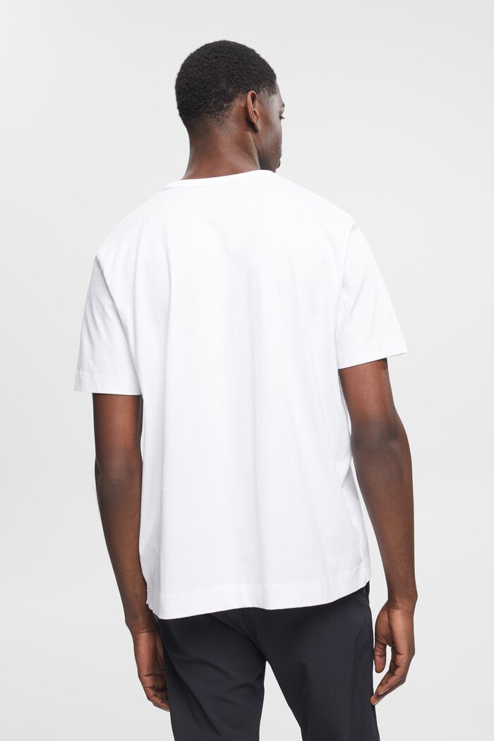 Baumwoll-T-Shirt mit Print auf der Brust