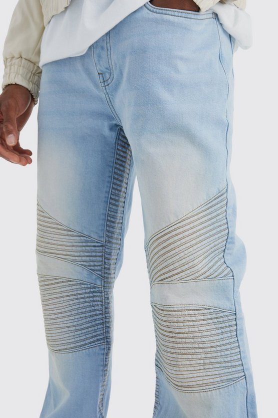 Lockere Biker-Schlagjeans