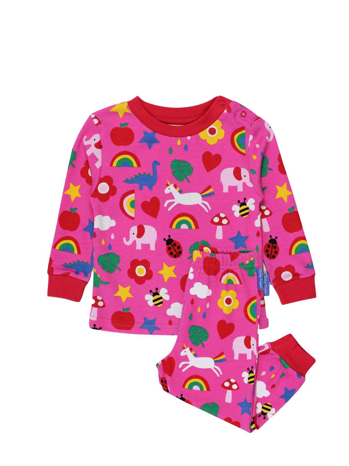 Toby Tiger Schlafanzug mit Spielzeug Print in rosa günstig kaufen