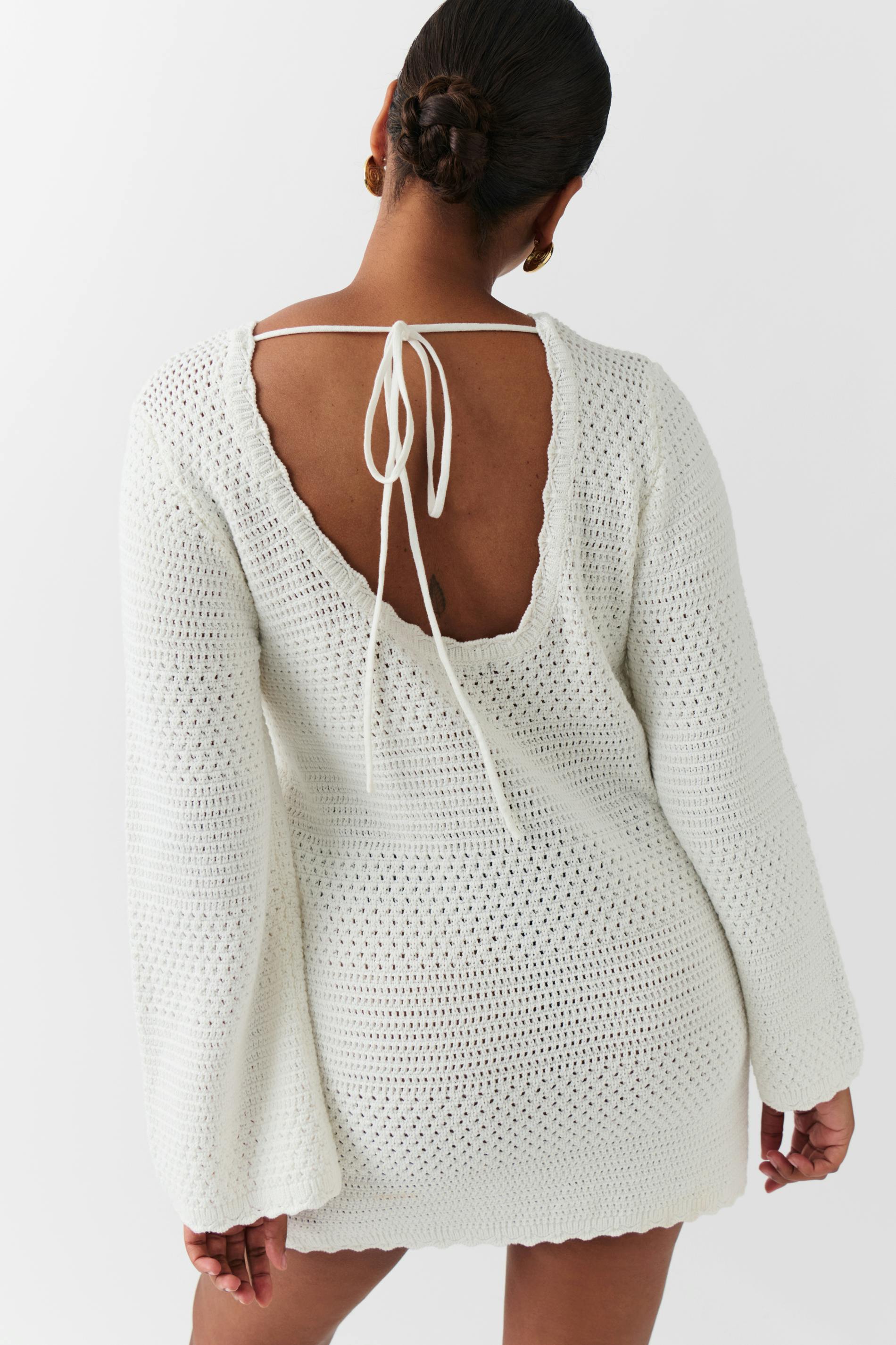 Open back crochet dress
