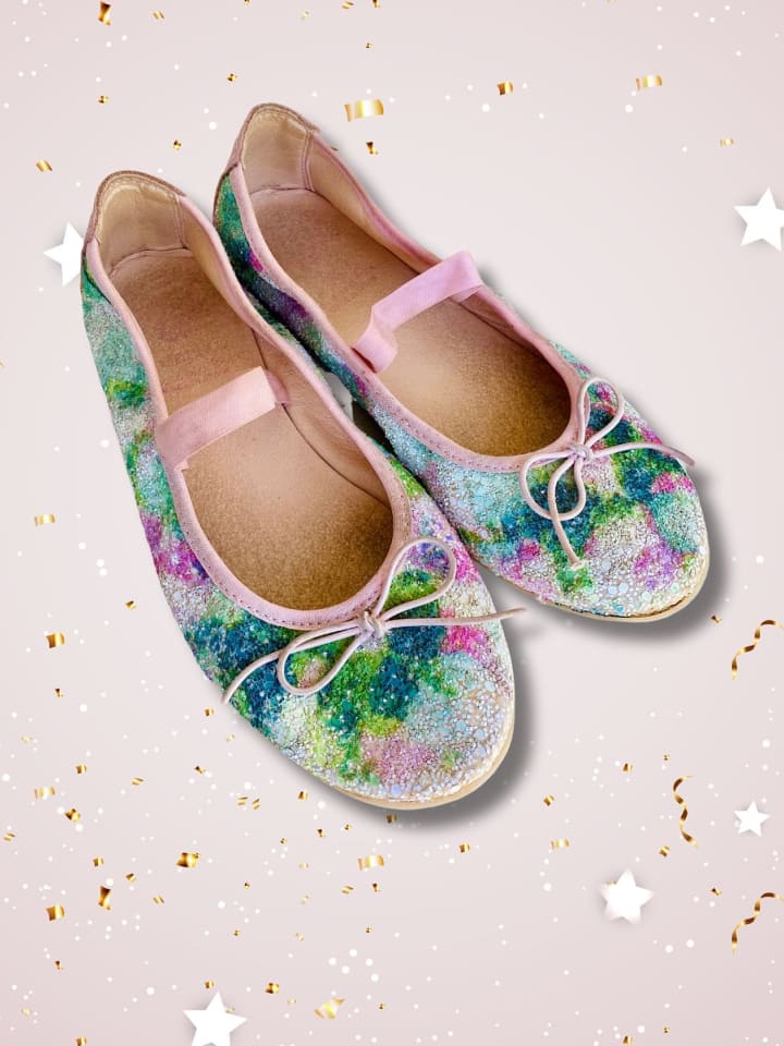 Pablosky Spangenballerinas in Grün/ Rosa günstig kaufen 34