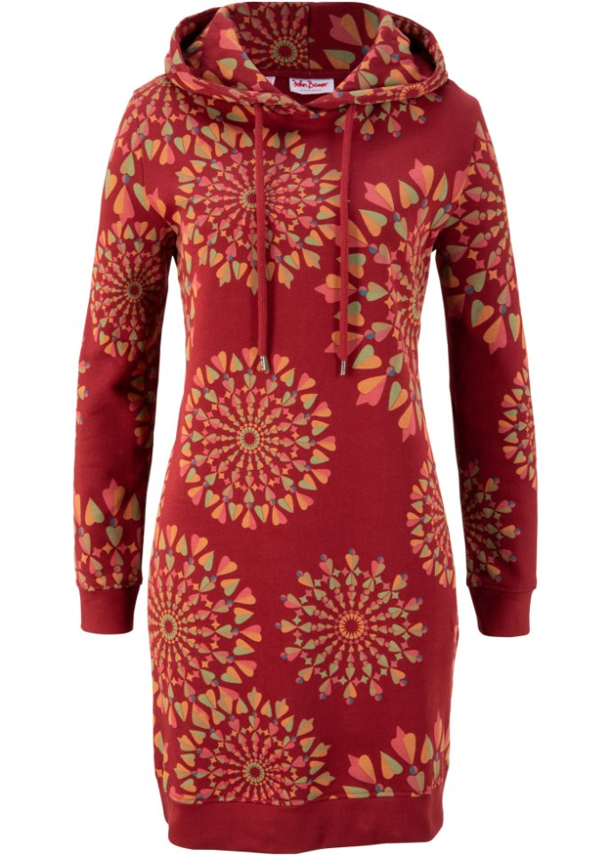 Sweatkleid, bedruckt, Langarm