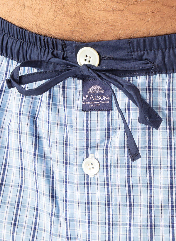 MC ALSON, Pyjamahose, Baumwolle, blau kariert