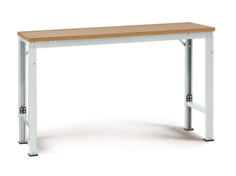 Manuflex Arbeitstisch Stationär Universal Multiplex, Stahl Lichtgrau 1.750 x 800 mm