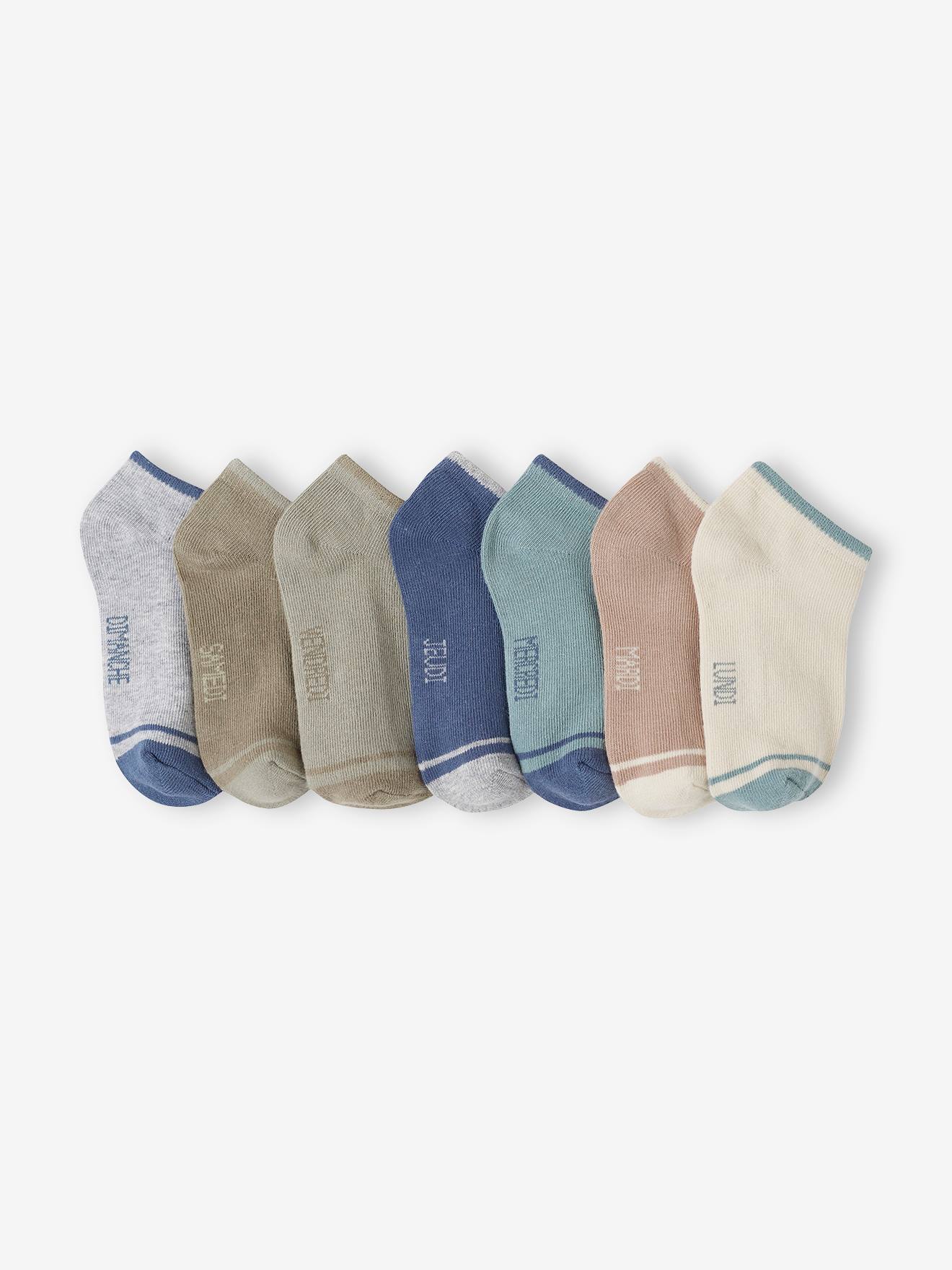 Vertbaudet 7er-Pack Jungen Sneakersocken BASIC Oeko-Tex - graublau