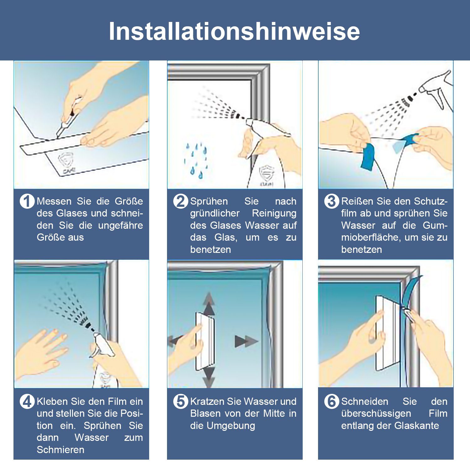 Fensterfolie Sichtschutzfolie Fensterfolie Spiegelfolie Selbstklebender Sonnenschut, Lospitch