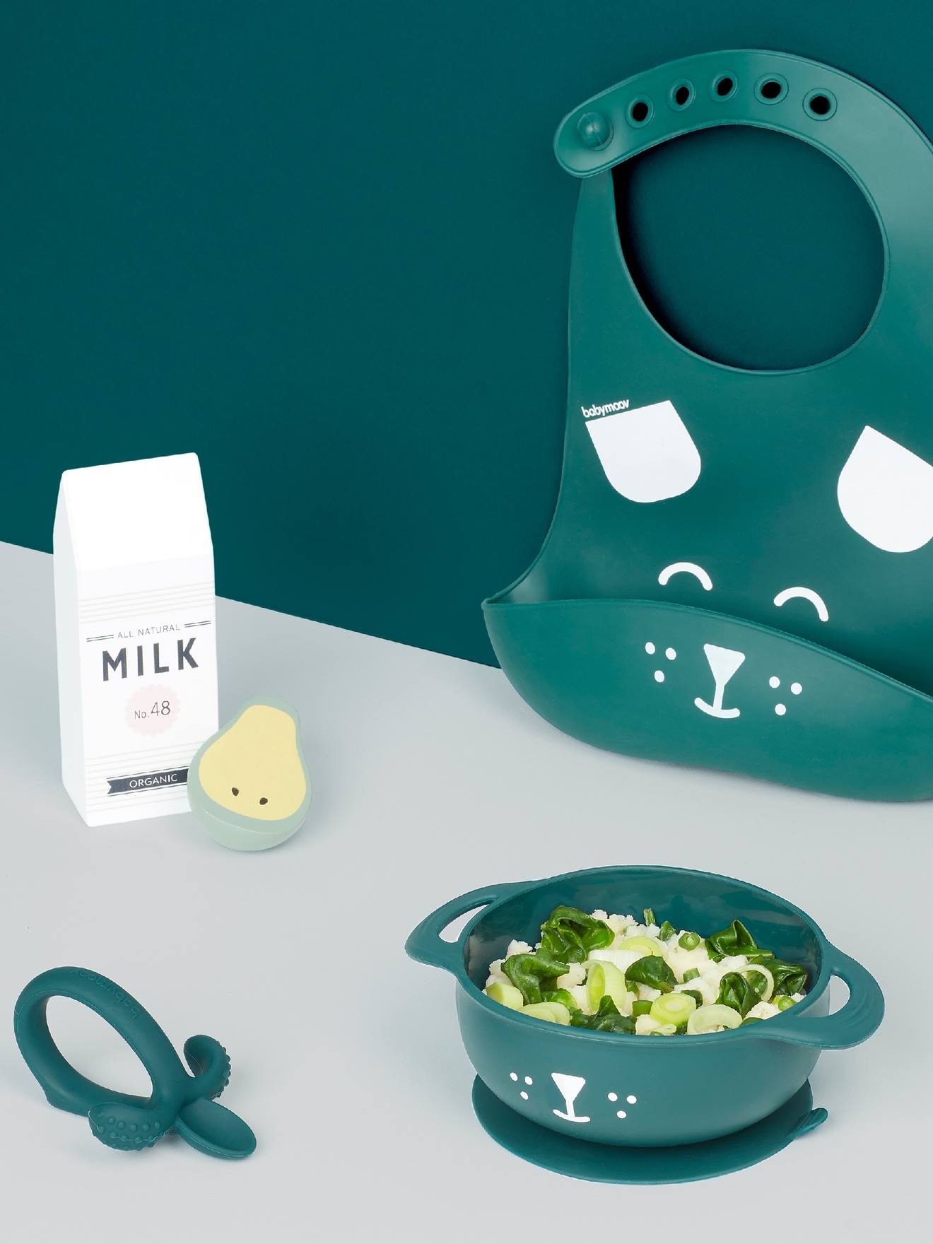 Kit repas silicone BABYMOOV First’Isy beige (renard)
