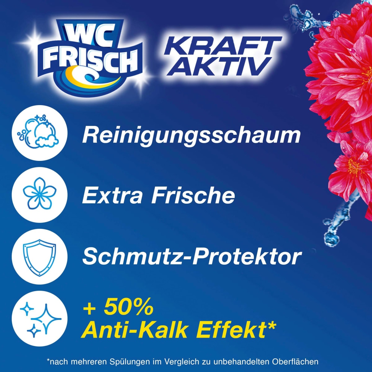 WC-Stein Blau Kraft Aktiv Blütenfrisch, 50 g