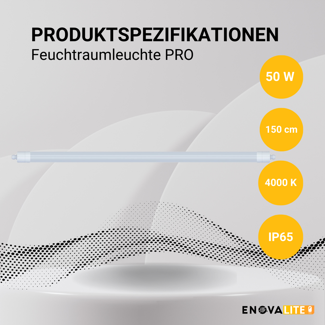 ENOVALITE LED Feuchtraumleuchte PRO, 150 cm