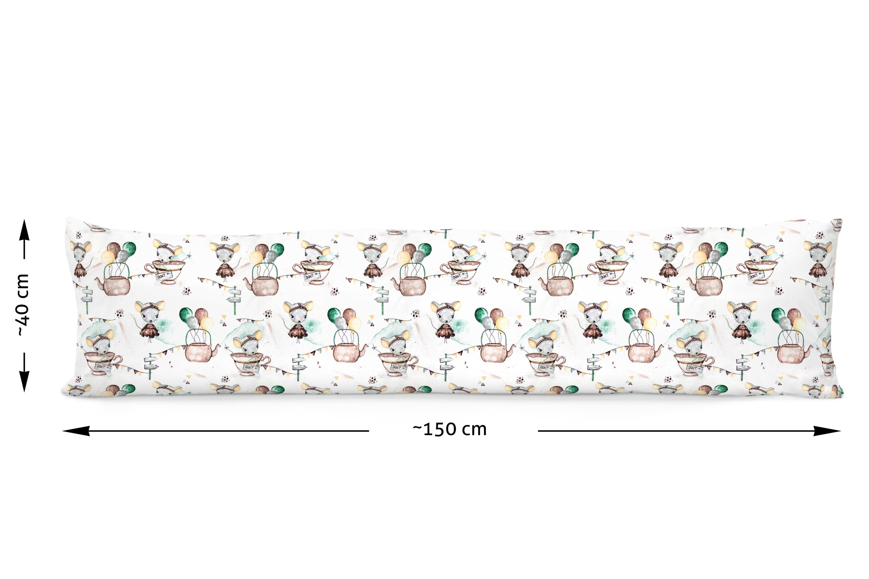 Amilian Seitenschläferkissen 150 cm x 40 cm (Made in EU), Stillkissen, Lagerungskissen, Schwangerschaftskissen zum Schlafen, Pregnancy Pillow, Lagerungskissen mit Bezug