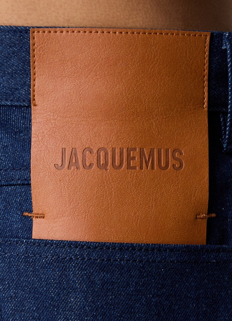 Jeansy Jean Jacquemus De Nîmes z wysokim stanem i szerokimi nogawkami w ciemnym odcieniu
