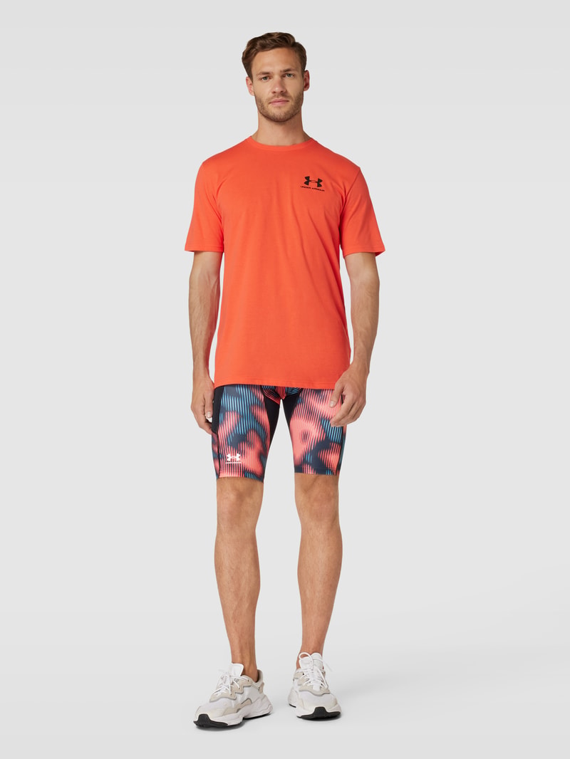 Shorts mit Allover-Muster in dunkelrot
