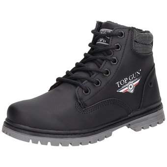 Top Gun Schnür Boots in schwarz
