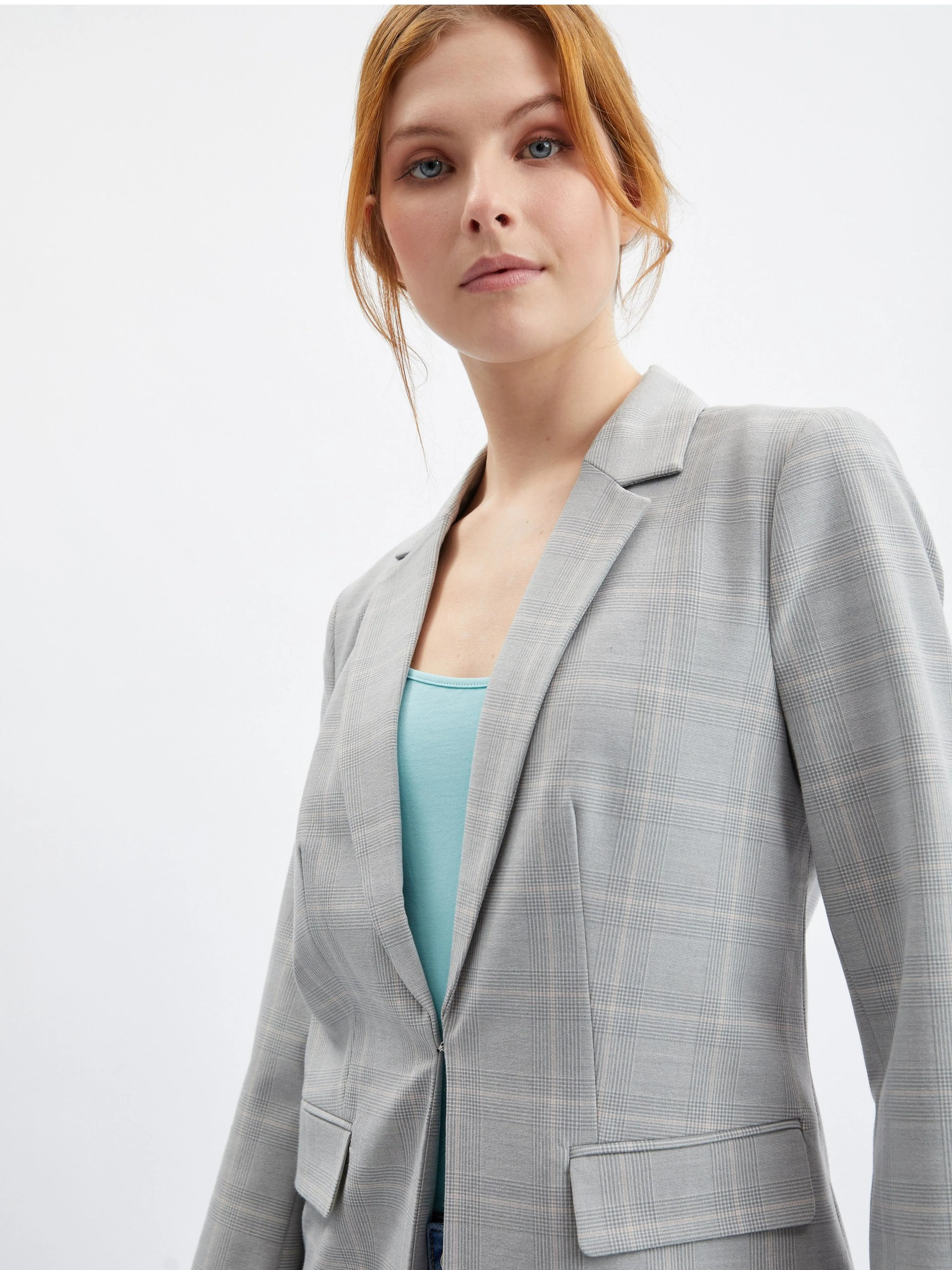 Grau karierte Damenjacke ORSAY