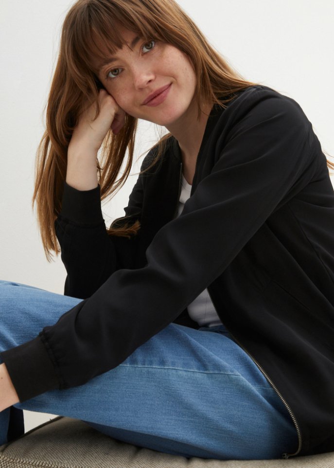 Blousonjacke mit Reißverschluss