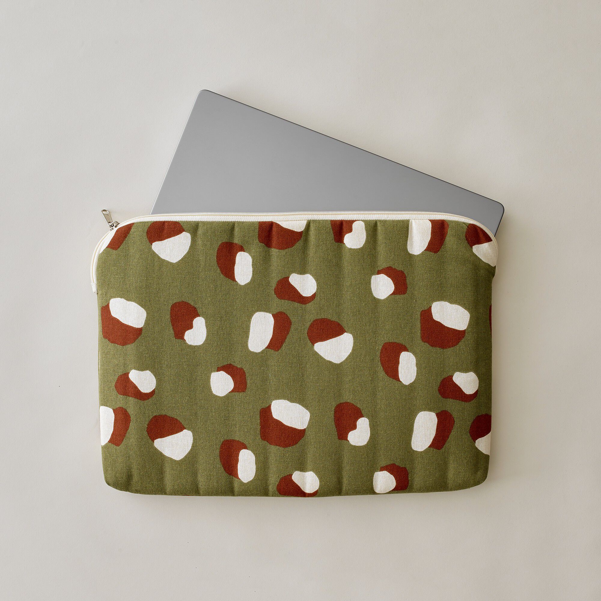 Housse zippée matelassée pour ordinateur portable, imprimé Savana