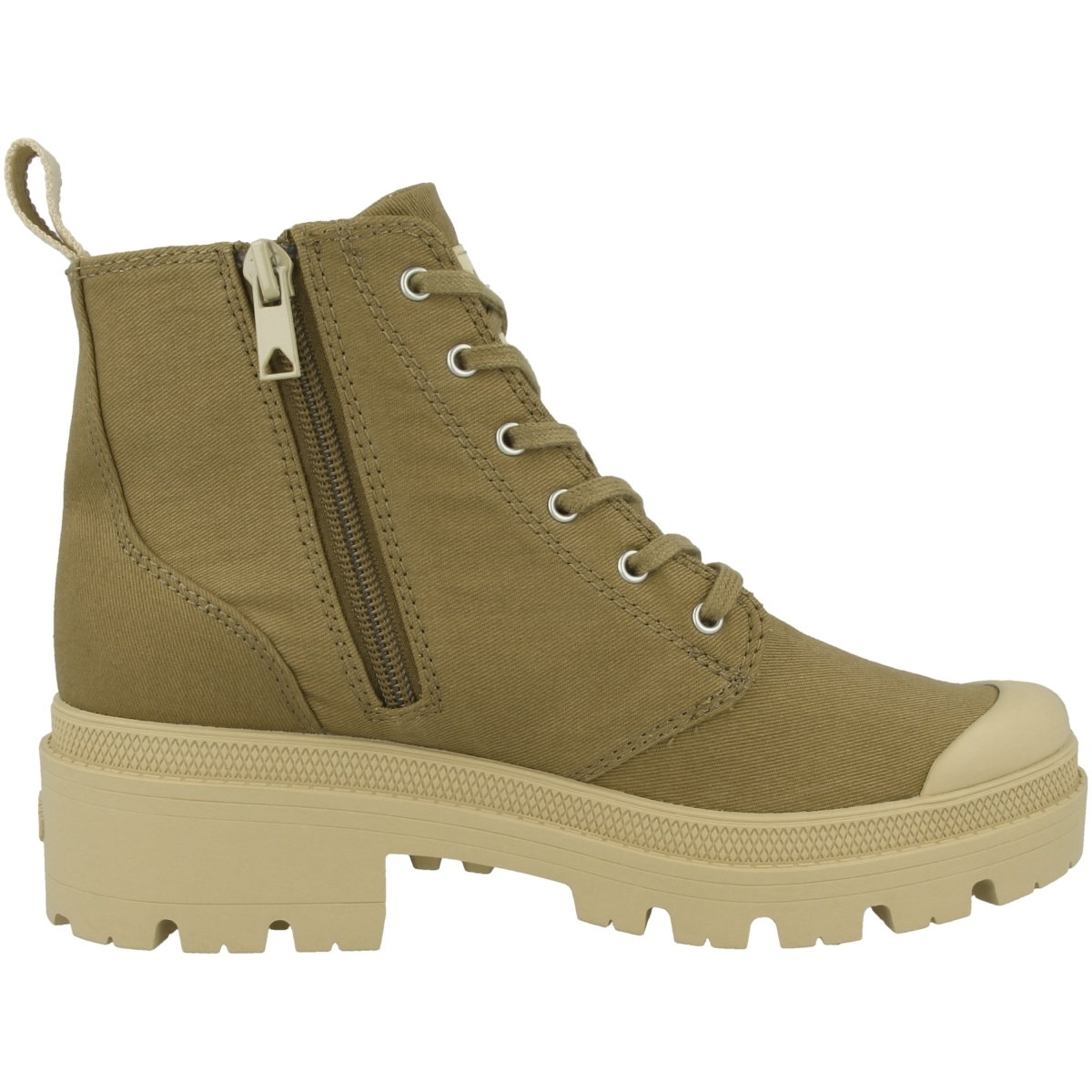 Palladium Pallabase Twill Schnürboots braun