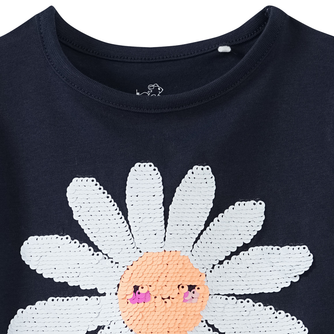Mädchen T-Shirt mit Wendepailletten