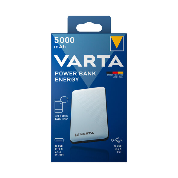 Powerbank Energy, inkl. Ladekabel, 5.000 mAh