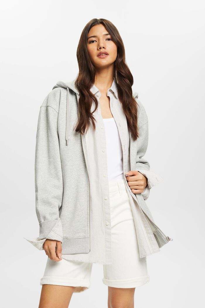Recycelt: Oversize Hoodie mit Reißverschluss