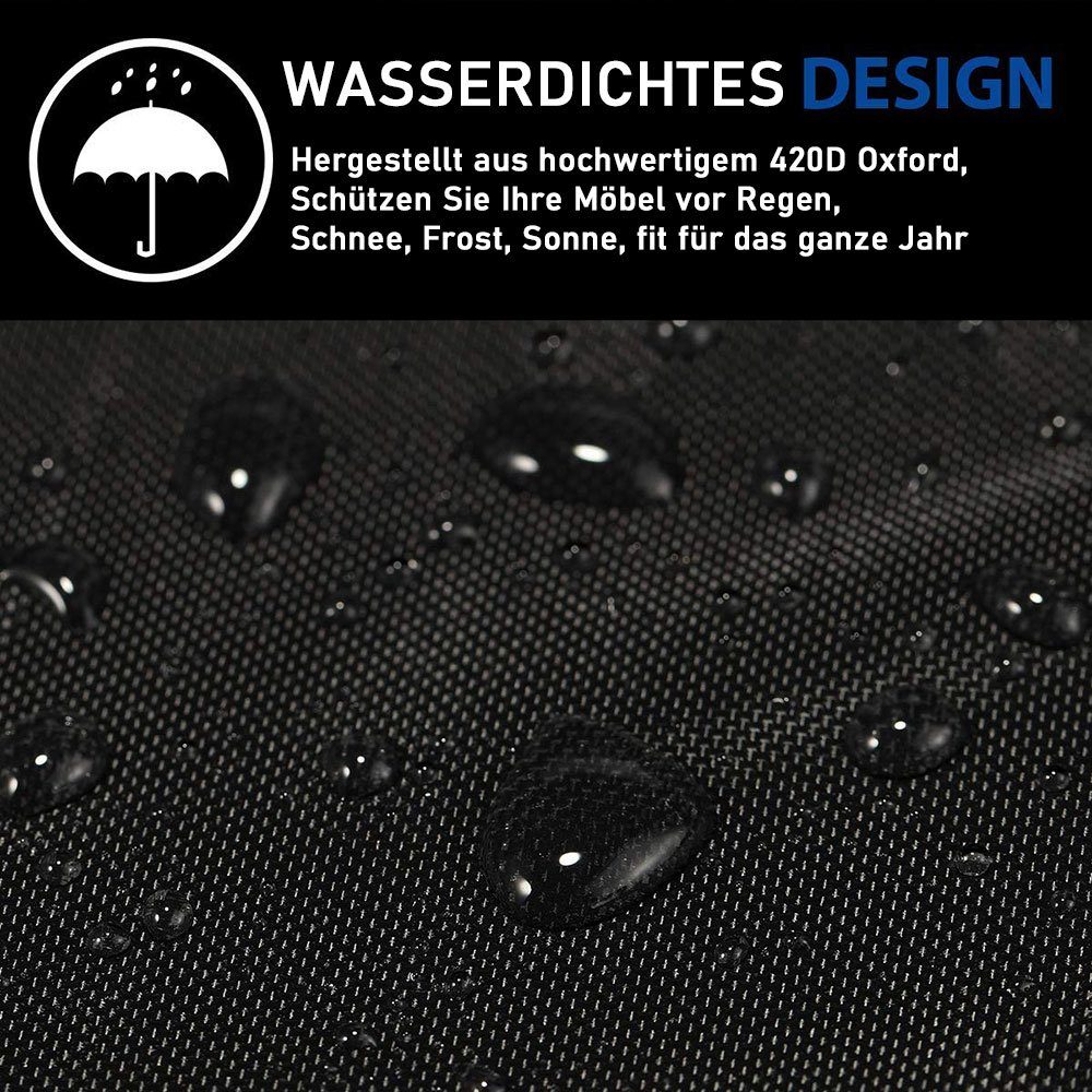 Rosnek Gartenmöbel-Schutzhülle L Form Regenschutz, Staubschutzhüllen,Outdoor Patio Garten, Lounge Set Sofa Schutzhülle