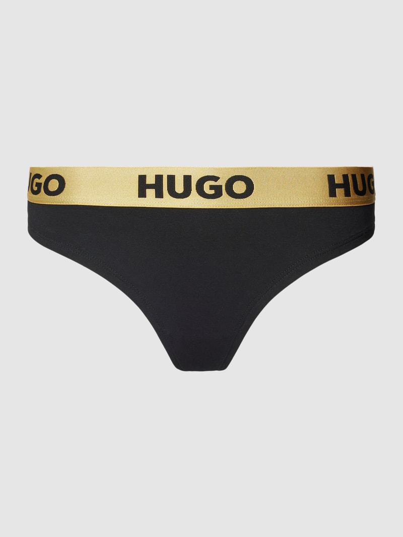 String mit Label-Bund Modell 'SPORTY' in gold