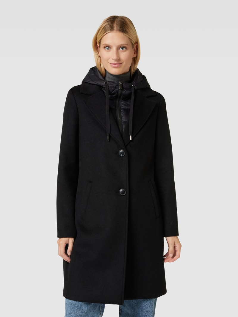 Kurzmantel im 2-in-1-Look in schwarz