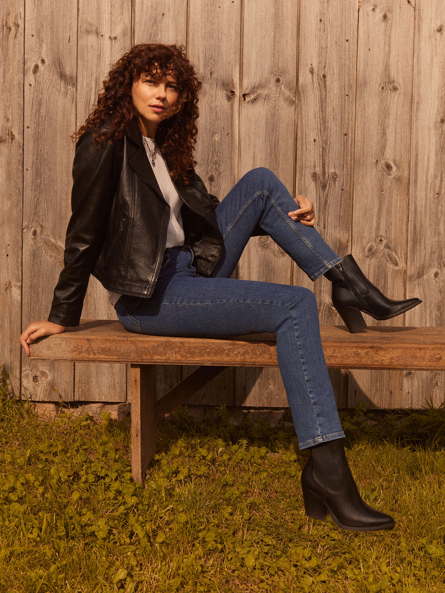 Bottes de cow-boy en cuir - noir