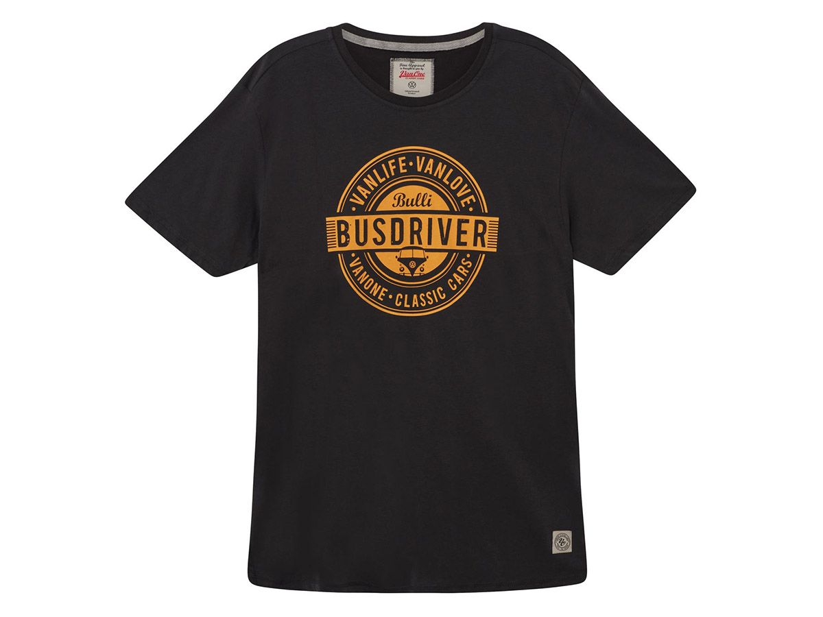 Van One Busdriver Black Old Orange Herren T-Shirt