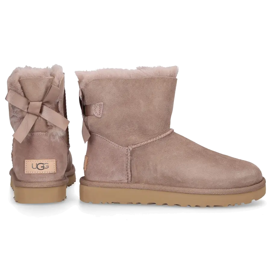 UGG - Stiefeletten MINI BAILEY BOW II Veloursleder - beige
