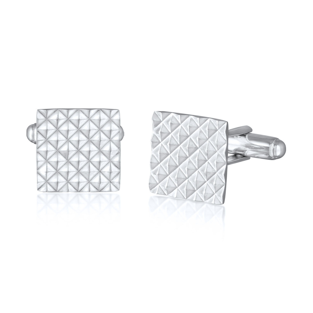 KUZZOI KUZZOI Boutons de Manchette Hommes Classique Design Pyramide en argent sterling 9 bouchon de bouteille