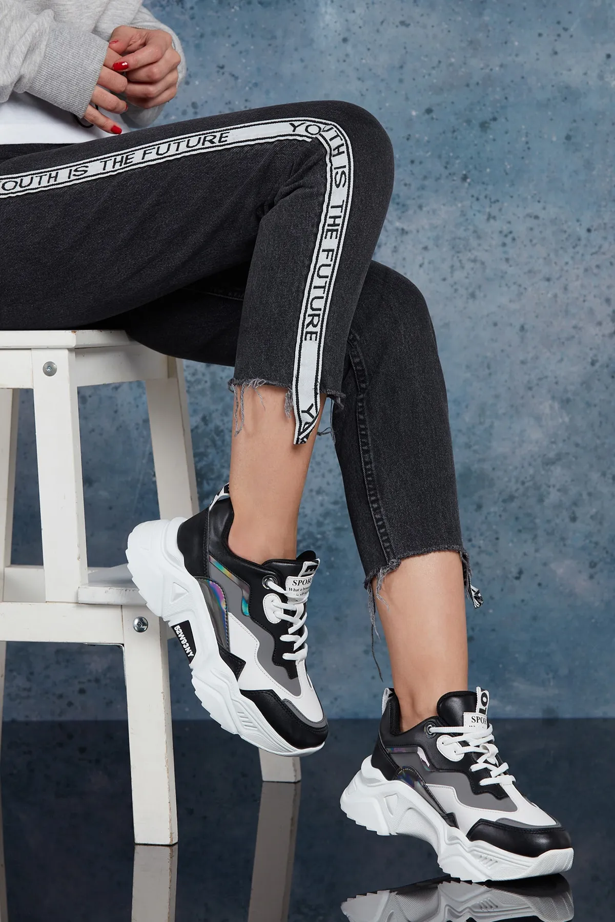 DARK SEER  Schwarz geräucherter Damen-Sneaker