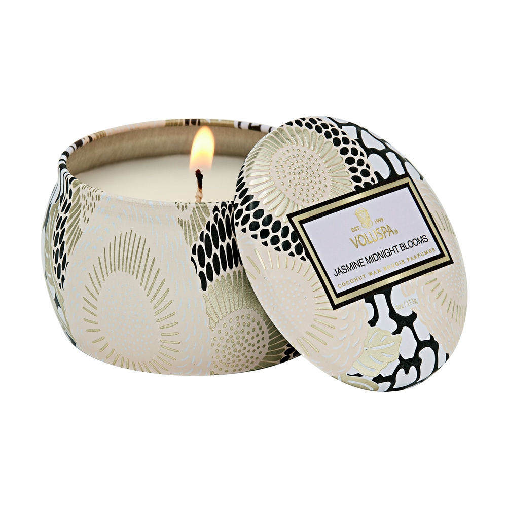 voluspa Jasmine Midnight Blooms Mini Tin Bougie