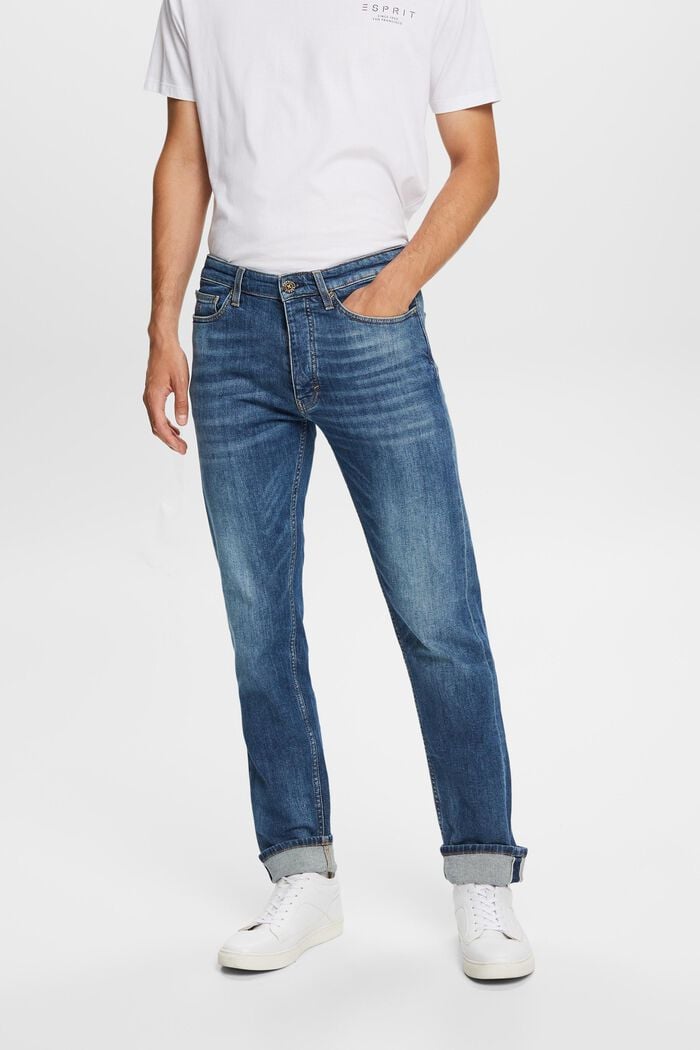 Jeans mit mittlerer Bundhöhe und Premium-Selvedge-Naht