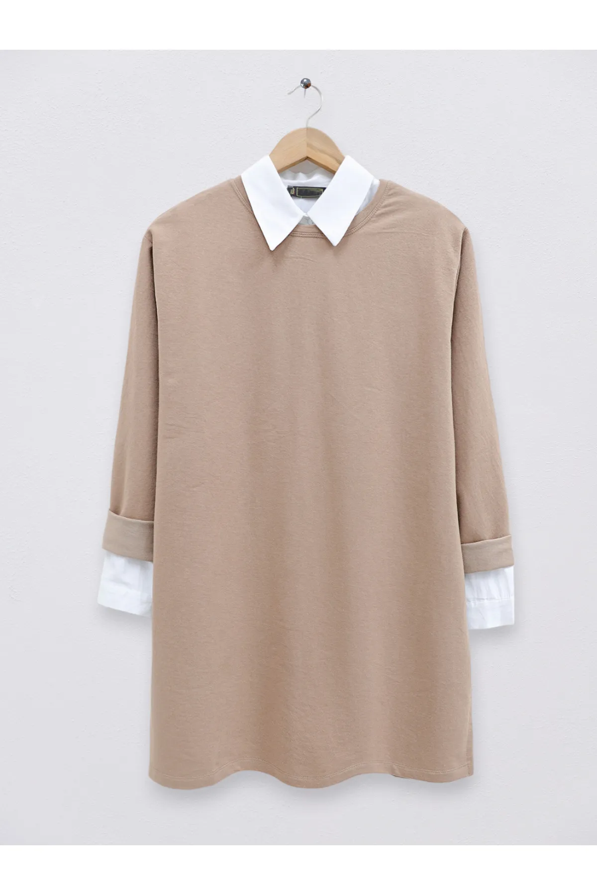 Modamorfo  Loses Sweatshirt mit Rundhalsausschnitt und Schlitz