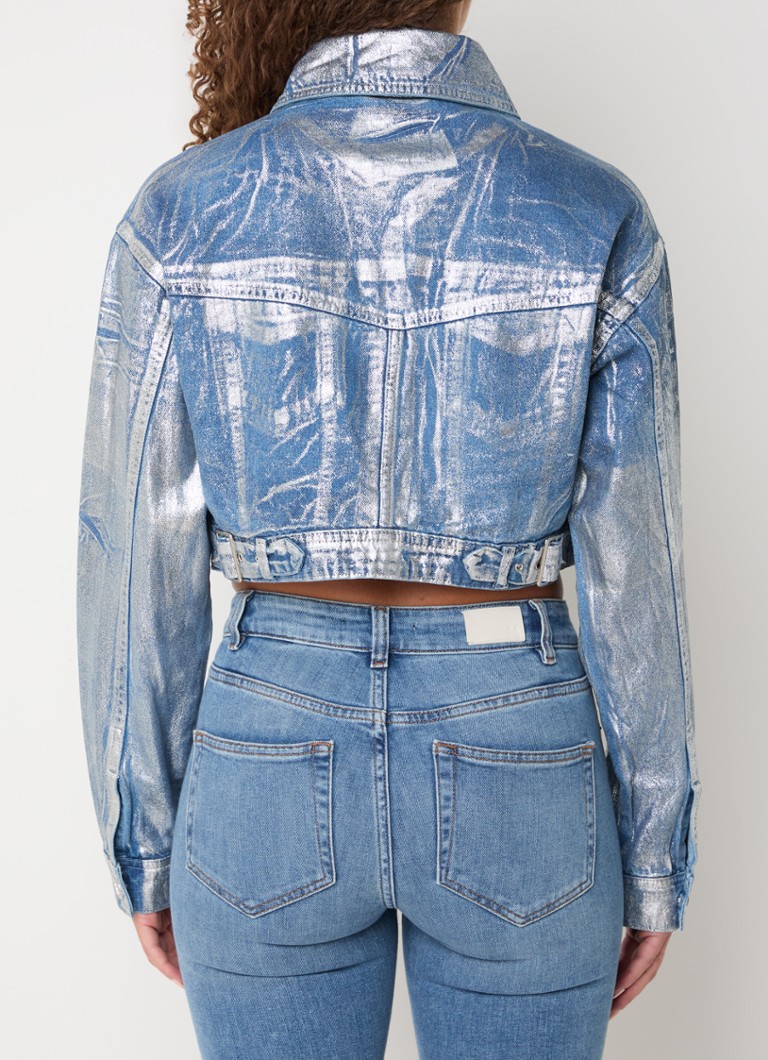 Jachetă scurtă din denim NIKKIE Darwin cu garnitură metalică