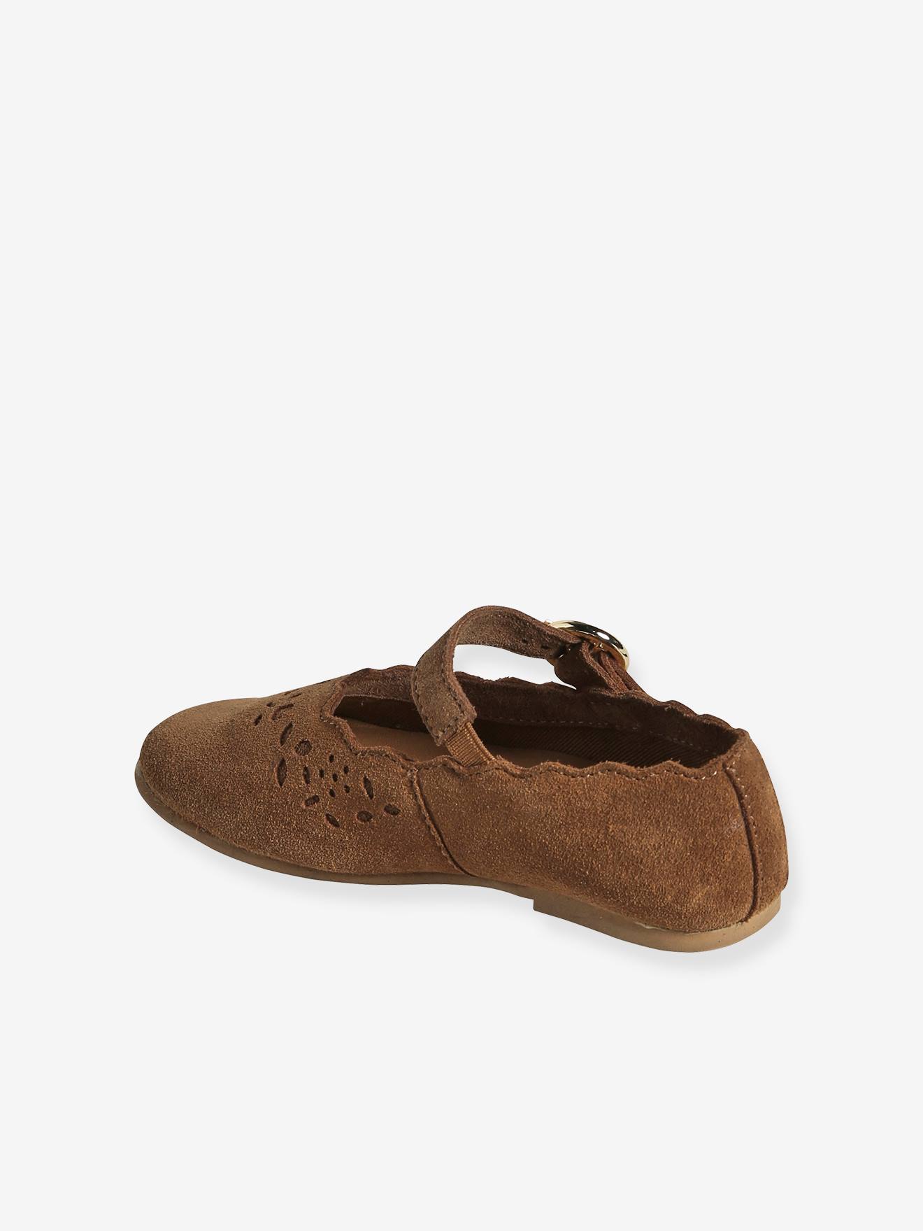 Vertbaudet Mädchen Ballerinas mit Anziehtrick - braun