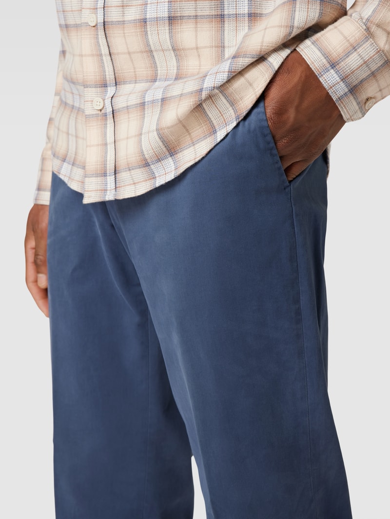 Regular Fit Chino mit Paspeltaschen Modell 'PEAKER' in rauchblau
