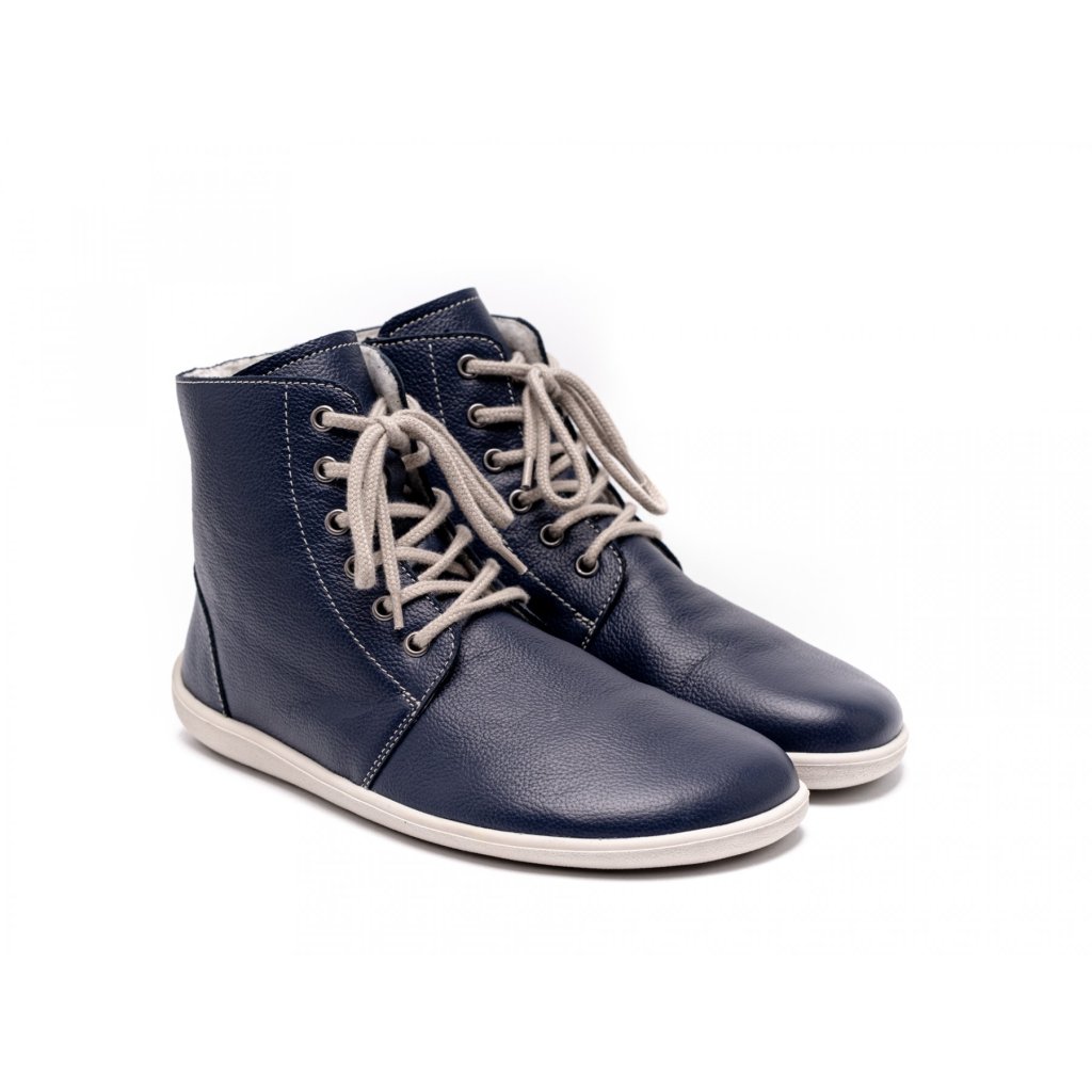 Be Lenka Nord Navy Winterbarfußschuhe